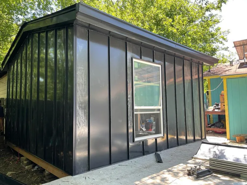 Black standing seam metal wall panels for Metal Roof Installation in Melbourne